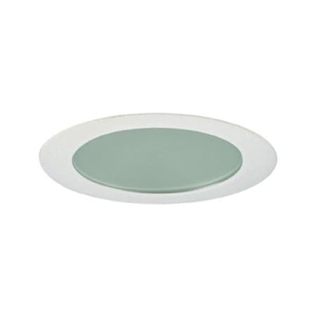 Gorgeousglow Aperture Low Voltage Flat Shower Trim with Frosted Glass 3 in White GO3556785